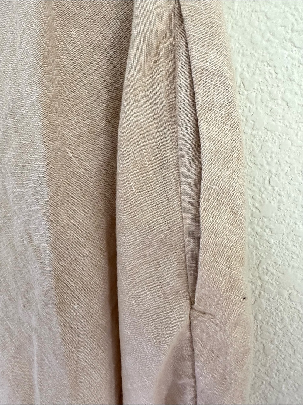 Haven Well Within Linen Organic Cotton Wrap Midi Skirt Pockets Natural Beige S - Picture 5 of 11